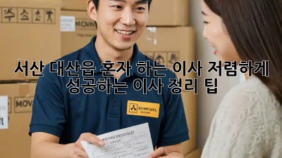 서산 대산읍 혼자 하는 이사, 저렴하게 성공하는 이사 정리 팁! 💯